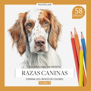 Colorea como un experto razas caninas. Domina los Lápices de Colores. Volumen III