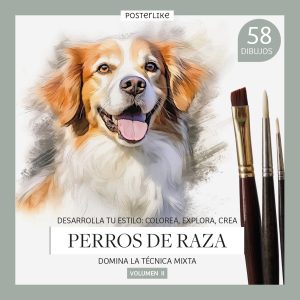 Libro para aprender a dibujar razas caninas mediante técnica mixta Volumen II