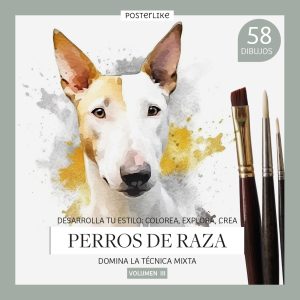 Libro para aprender a dibujar razas caninas mediante técnica mixta Volumen III