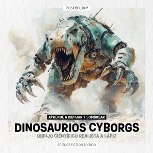 Aprende a Dibujar y Sombrear Dinosaurios Cyborgs: Dibujo Científico Realista a Lápiz