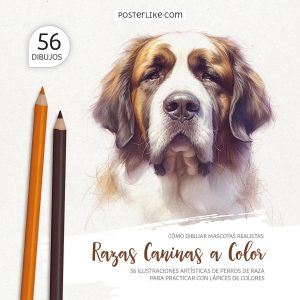 Portada del libro Razas Caninas a Color de la serie Dibuja Mascotas como un Pro.